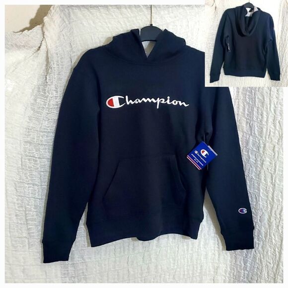 Champion Black Swester Hoodie Size Large ( Girls ) - Picture 1 of 9